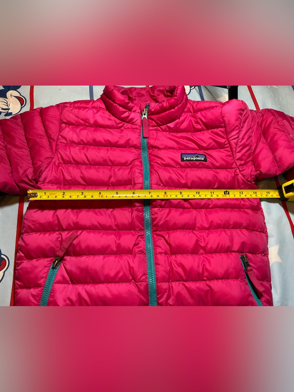 Patagonia nano puff primaloft child jacket pink & blue size 5t - Picture 5 of 7